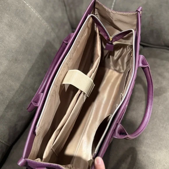 Purple Quilted Women's Bag - Picture 2 of 4